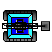 Roboter (blau, Blick Richtung Osten)